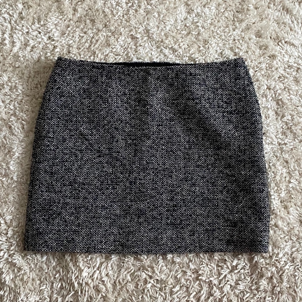 J-Crew grey tweed skirt